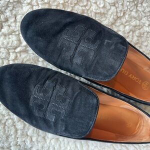 Tory Burch suede smoking slipper/loafer